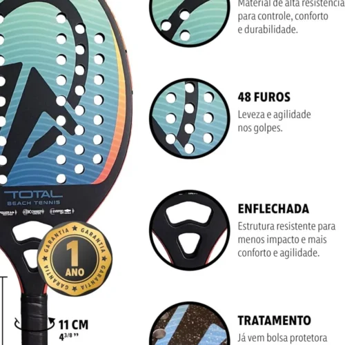 Raquete Beach Tennis Carbono 3k